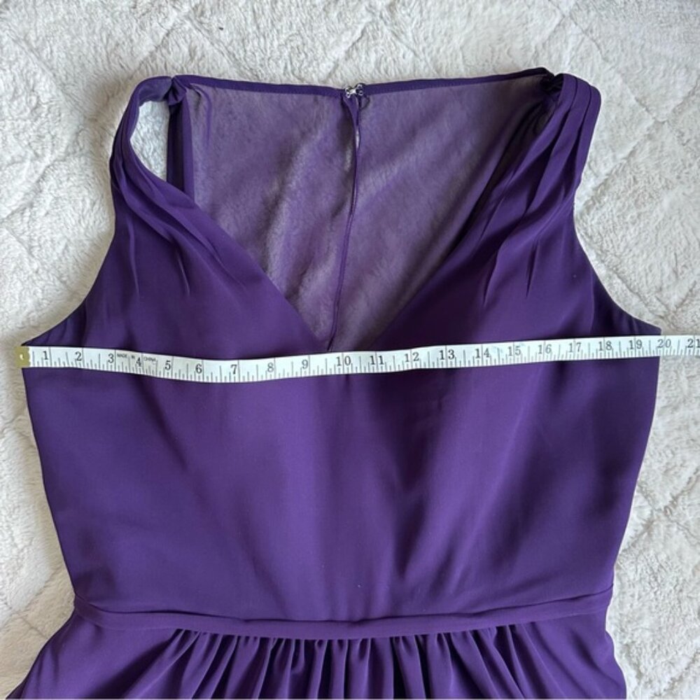 DaVinci Bridesmaids | Eggplant Purple Formal Gown Style# 60385 Dress | Size 16 - Picture 14 of 16